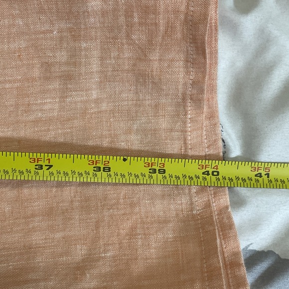 Lauren Ralph Lauren 100% Linen Peach Sleeveless Shirt Dress Women's Medium - Picture 8 of 8